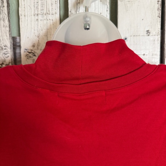 Vtg 80s 90s Karen Scott Embroidered Ugly Christmas Turtleneck Top Size XL Red - Picture 10 of 12